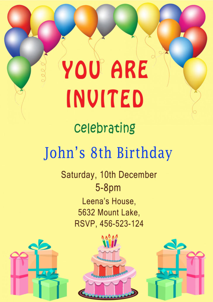 Birthday Invitation Card