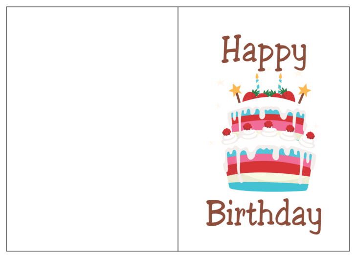 Free Printable Birthday Cards Foldable