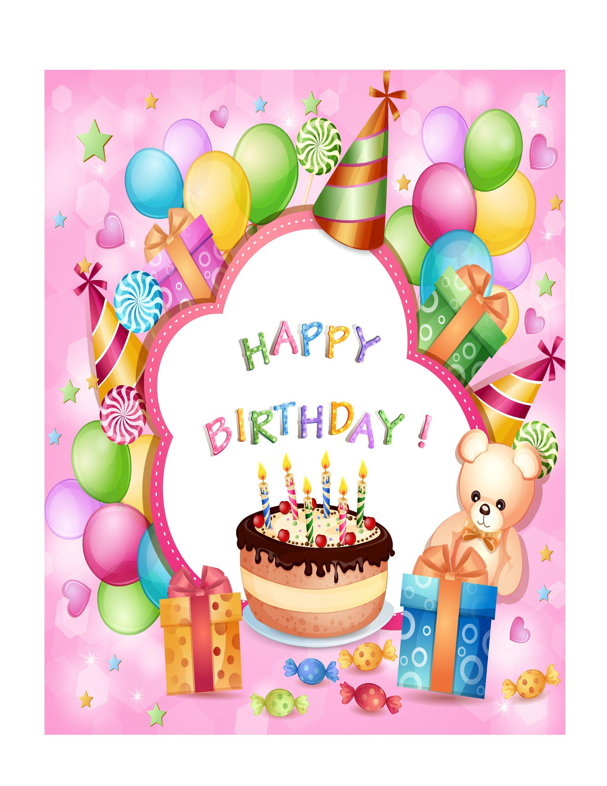 40 Free Birthday Card Templates Templatelab Free Printable Birthday Cards