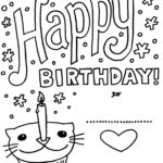 50 Gorgeous Coloring Birthday Cards Kitty Baby Love