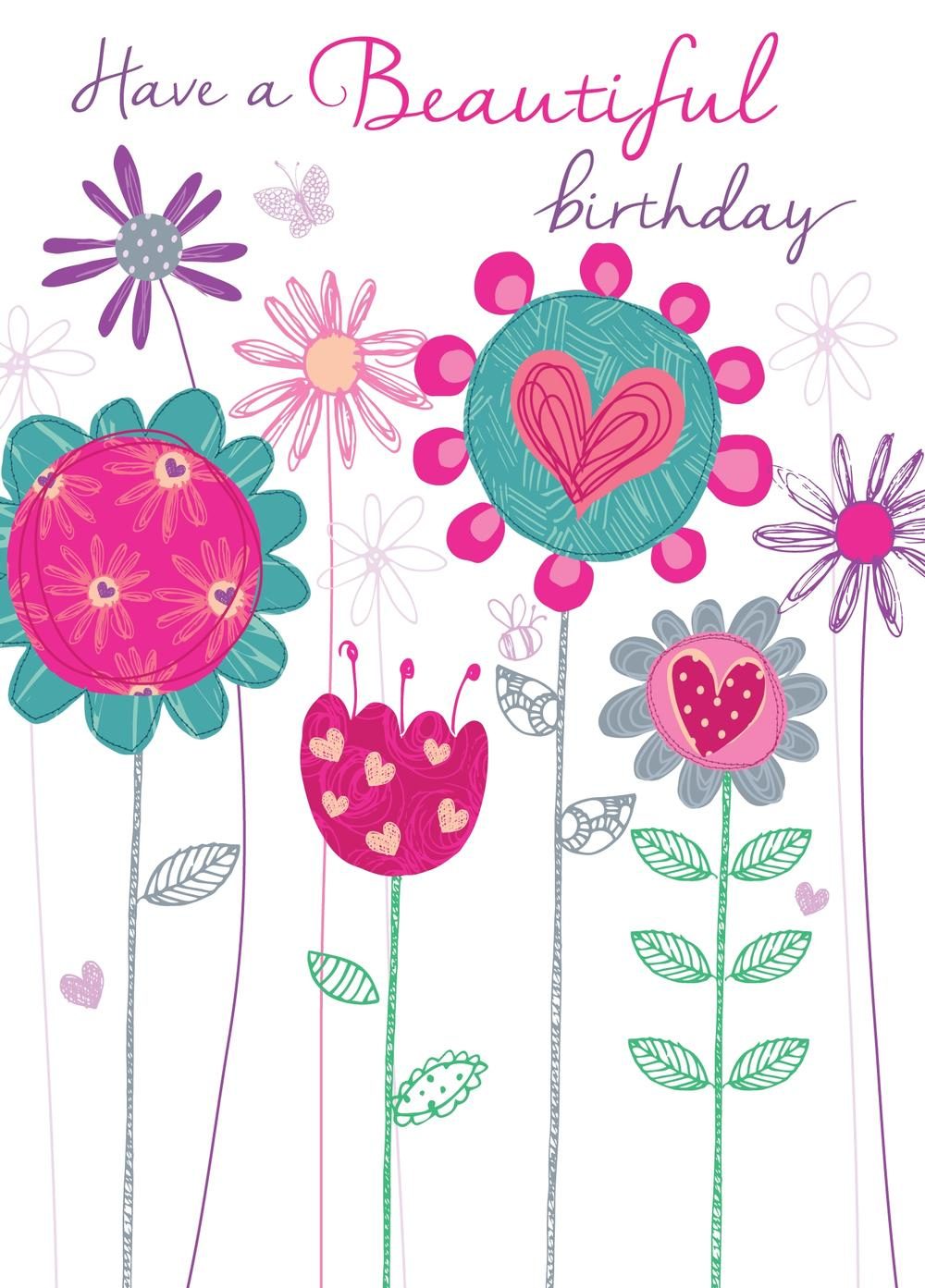 Beautiful Birthday Greeting Card Cards