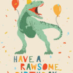 Dinosaur Fiesta Birthday Card Greetings Island Happy Birthday