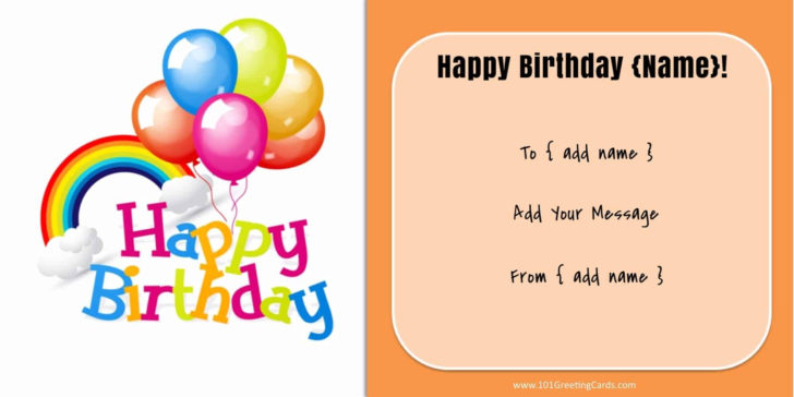 Birthday Card Maker Printable Free