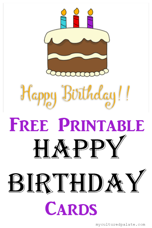 Free Printable Birthday Cards Without Joining Printable Birthday Cards