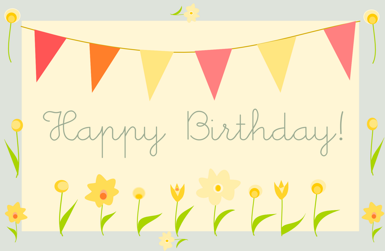 Free Printable Happy Birthday Greeting Card Gartenparty 