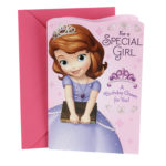 Hallmark Birthday Greeting Card For Girls Sofia The First Wearable