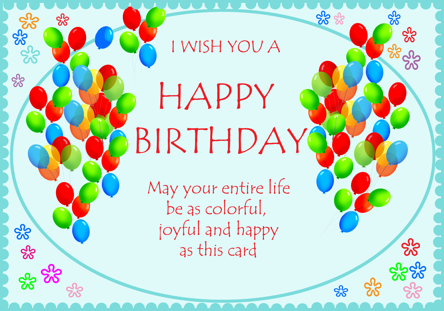 Happy Birthday Card For You Free Printable Greeting Cards | FREE ...