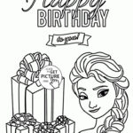 Happy Birthday To You From Elsa Coloring Page For Kids Holiday