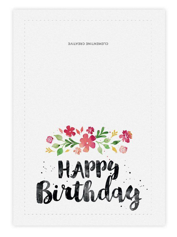 Printable Birthday Card For Her Happy Birthday Card Cute Birthday 