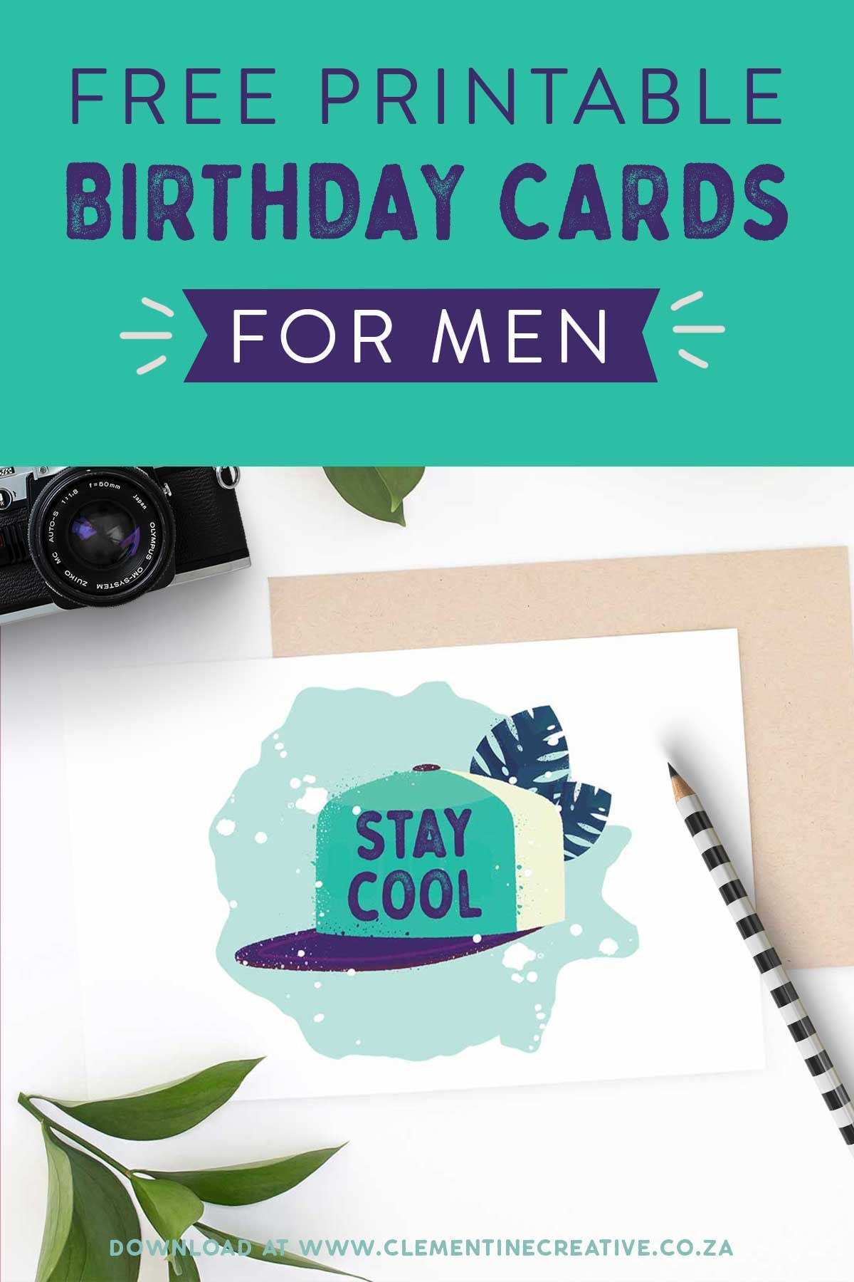 Printable Birthday Cards For Him Premium Stay Cool
