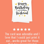 Printable Happy Birthday Card For Husband Happy Birthday Card For Him