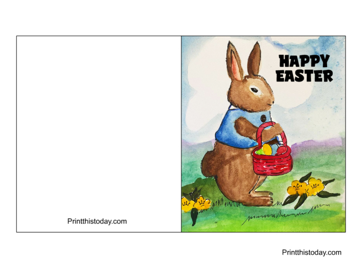 Easter Bunny Free Printable Cards