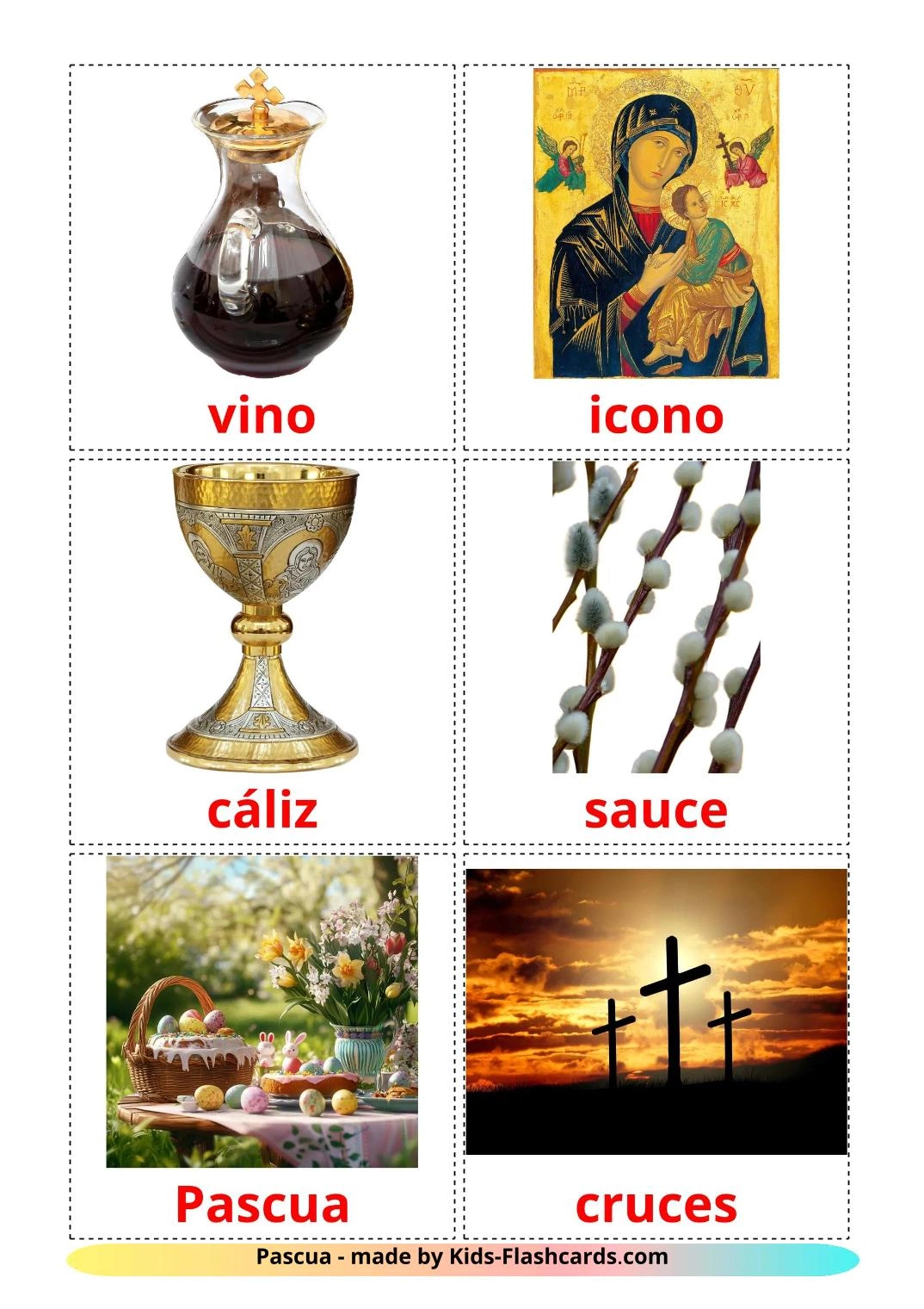 29 Printable Easter Flashcards In Spanish (Free Pdf) in Free Printable Easter Cards in Spanish