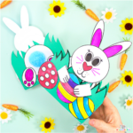 3D Pop Up Bunny Card For Easter | Printable Easter Card   Arty Regarding Easter Card Printable Templates
