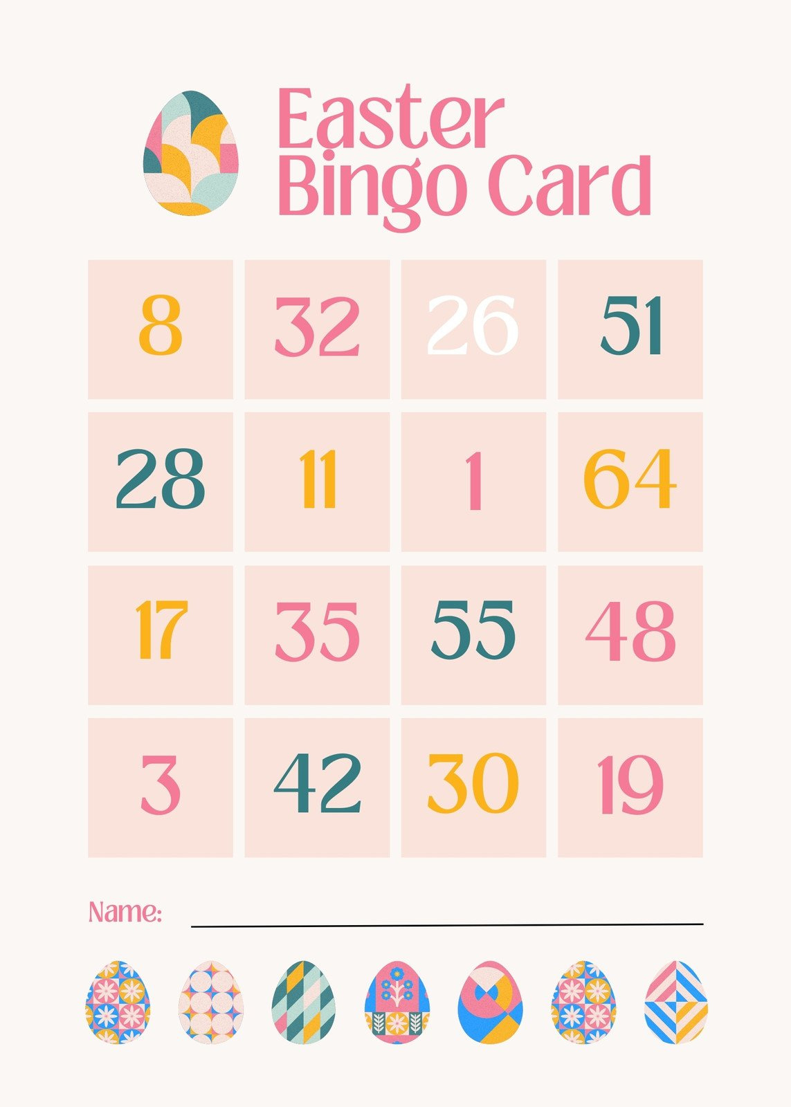 Customize 72+ Easter Bingo Cards Templates Online - Canva with Easter Bingo Printable Cards
