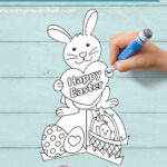 Cute Easter Bunny Cards (Free Printables!) Inside Easter Bunny Printable Cards