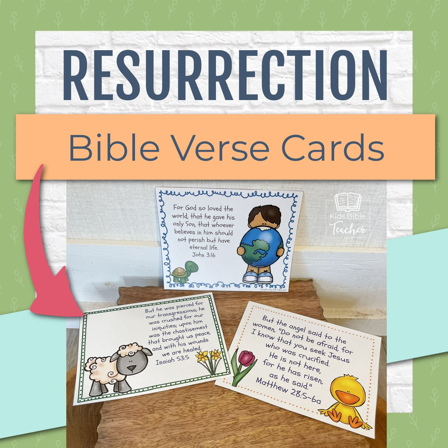 Easter Bible Verse Cards Set - Kids Bible Teacher with regard to Free Printable Easter Card Verses
