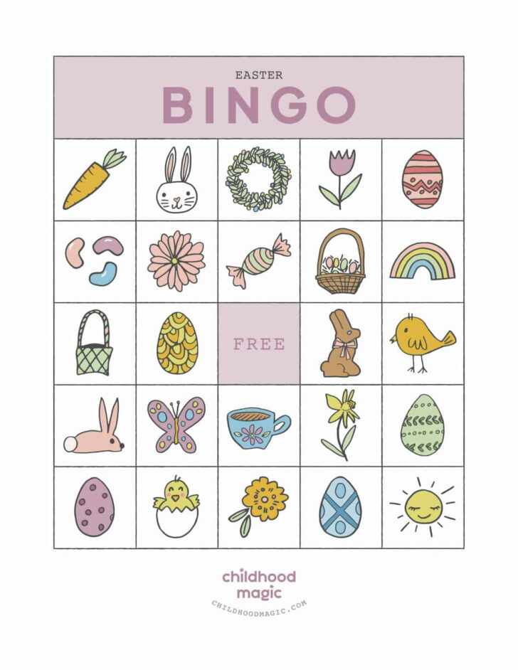 Free Printable Easter Bingo Cards For Kids