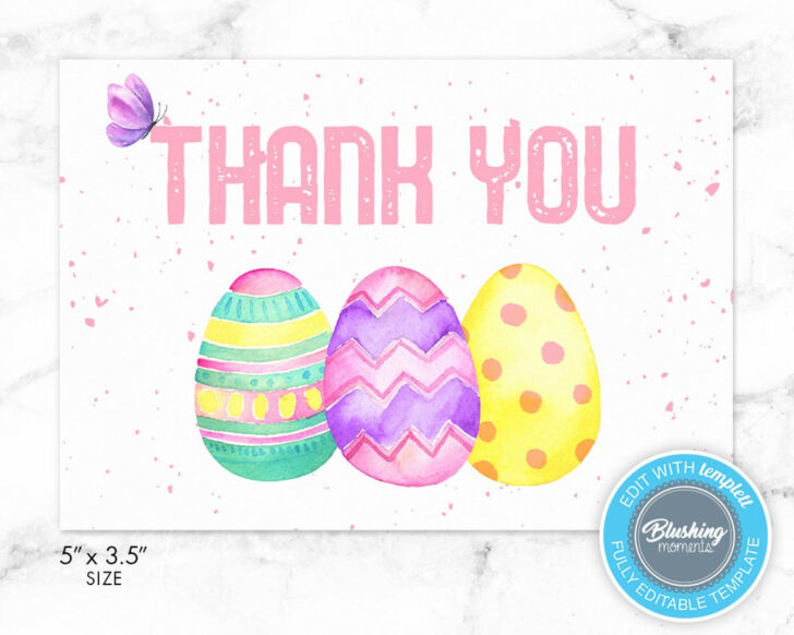 Easter Thank You Cards Printable