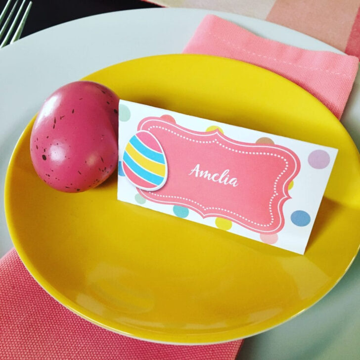 Dinner Free Printable Easter Place Cards