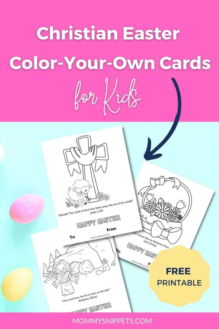 Free Printable Christian Easter Cards For Kids To Color And Share with Free Printable Christian Easter Card
