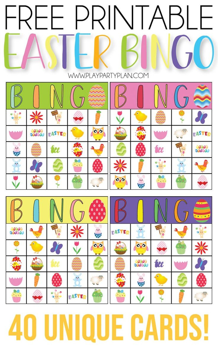 Free Printable Easter Bingo Cards regarding Free Easter Bingo Cards Printables