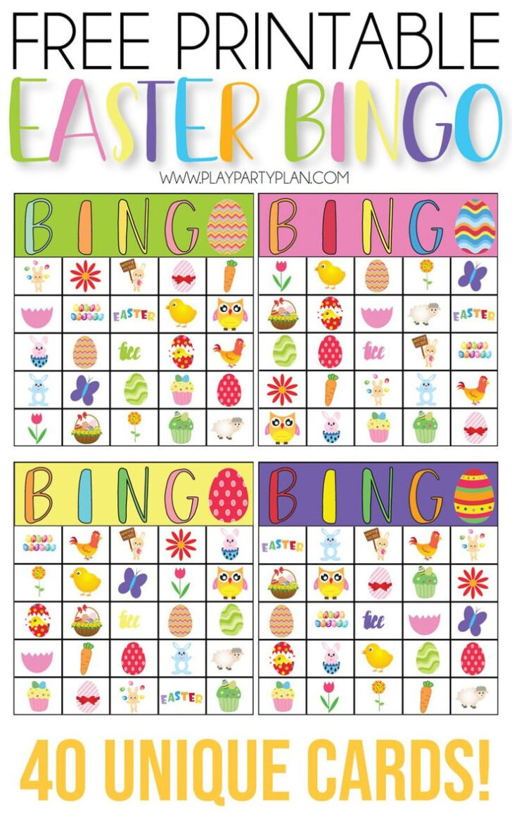 Free Printable Religious Easter Bingo Cards Printables