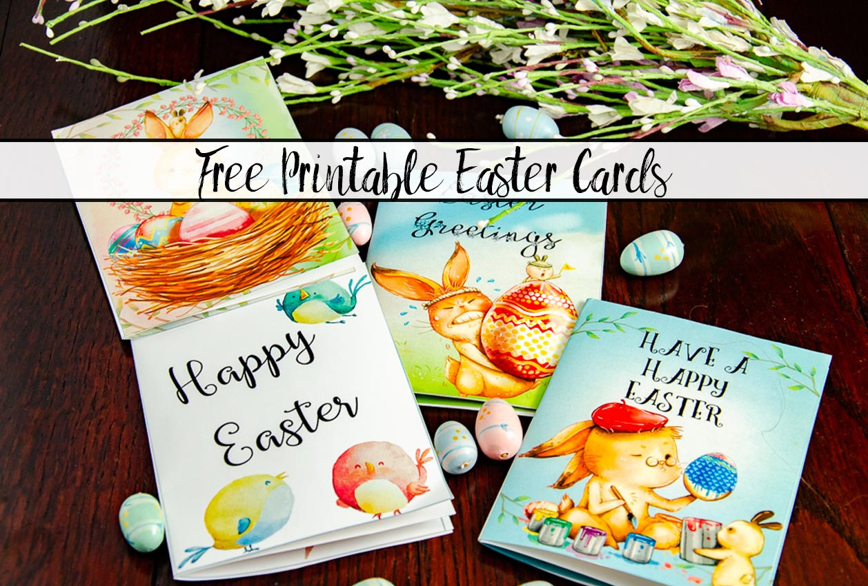 Free Printable Easter Cards: 4 Adorable Designs intended for Free Printable Easter Card Sentiments