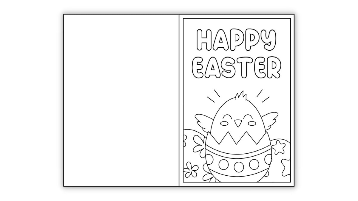 Free Printable Easter Cards To Color (Perfect For Kids!) - The for Easter Printable Cards to Color
