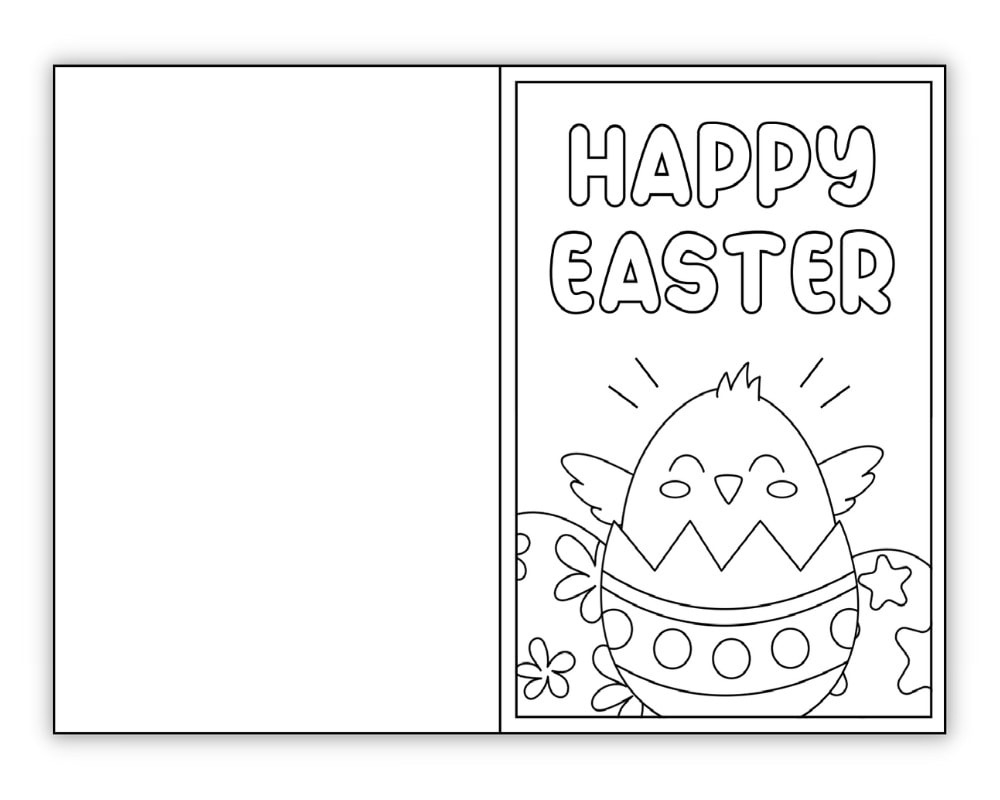 Free Printable Easter Cards To Color (Perfect For Kids!) - The intended for Free Printable Photo Easter Cards