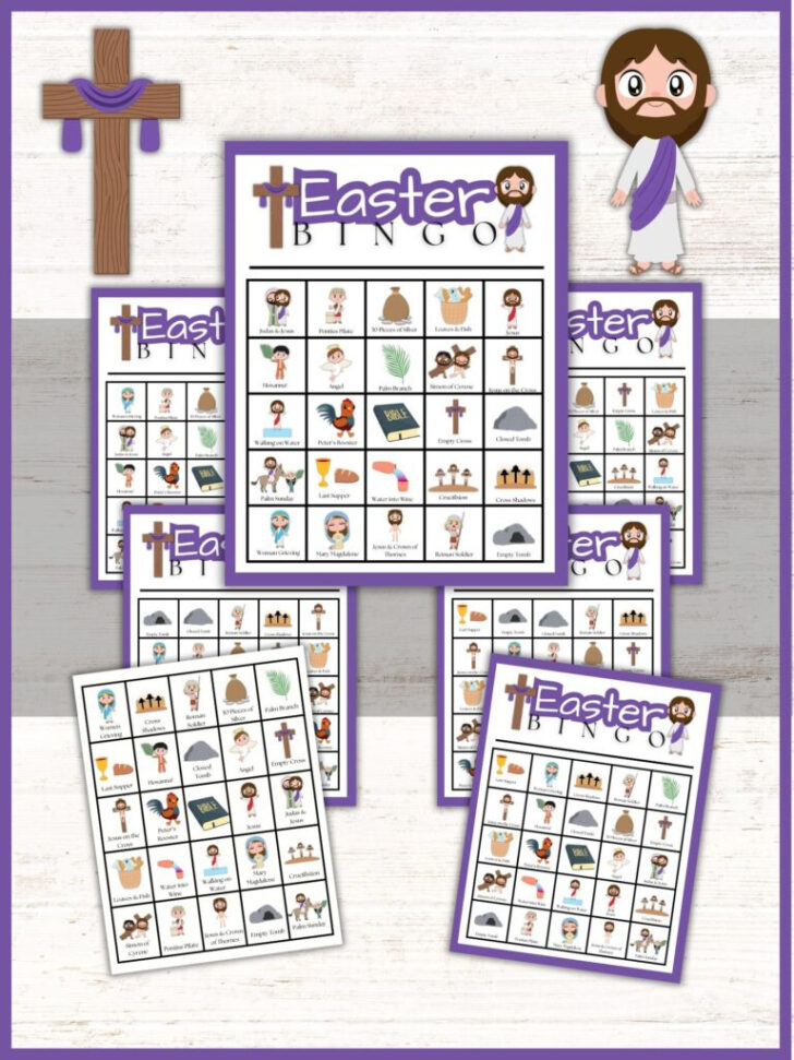 Christian Easter Bingo Cards Printables