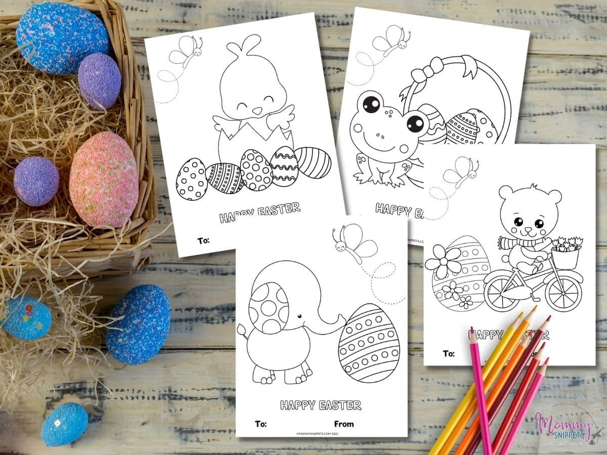 Happy Easter Coloring Cards - Printable Easter Card Greetings For intended for Printable Coloring Happy Easter Cards