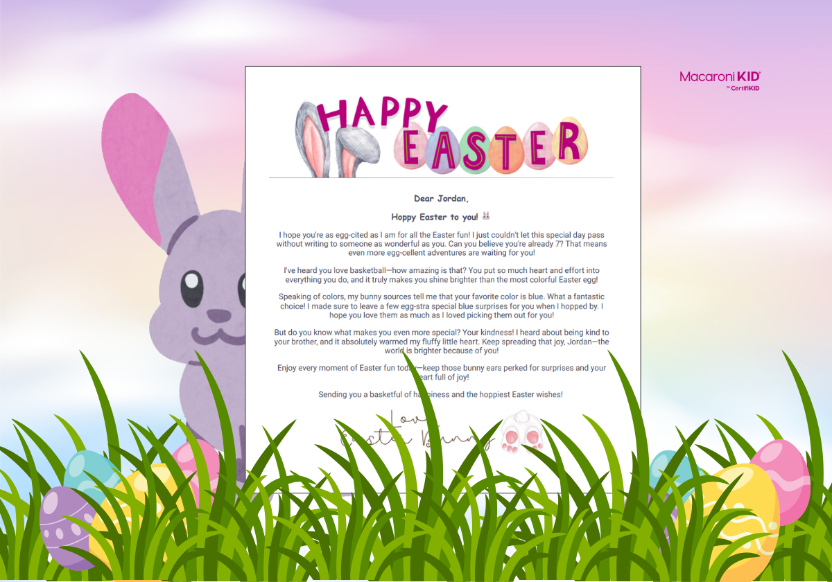 Hop To It! Get A Free Personalized Easter Bunny Letter For Kids pertaining to Free Printable Personalized Easter Cards